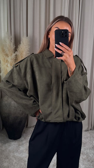 Ashley jakki mosagrænn