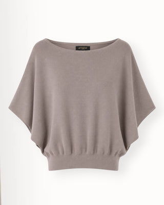 Adele prjóna bolur taupe/beige.