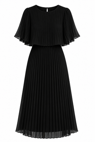 Benedetta chiffon kjóll svartur