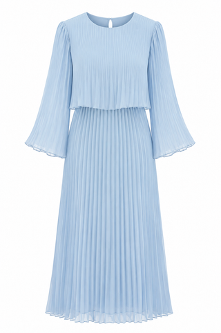 Elettra chiffon kjóll blár