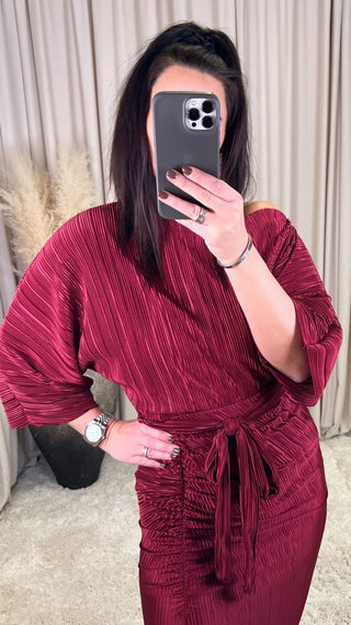 Marlee kjóll vínrauður