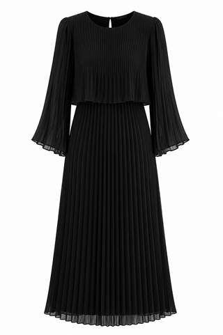 Elettra chiffon kjóll svartur