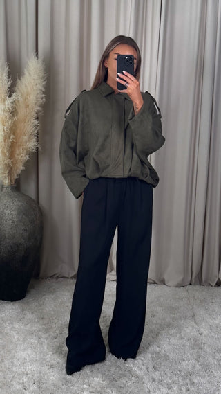 Ashley jakki mosagrænn