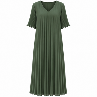 Clarissa chiffon kjóll kakí