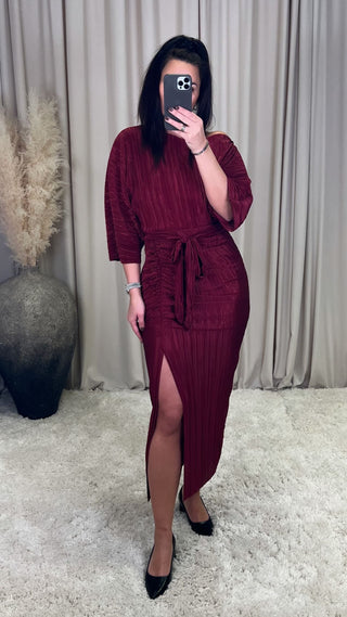 Marlee kjóll vínrauður