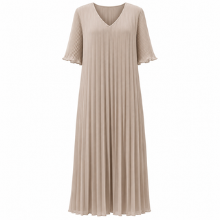 Clarissa chiffon kjóll beige