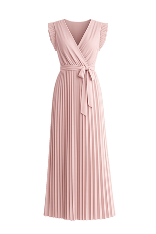 Costanza chiffon kjóll bleikur