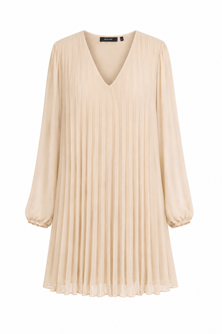 Asia chiffon kjóll beige